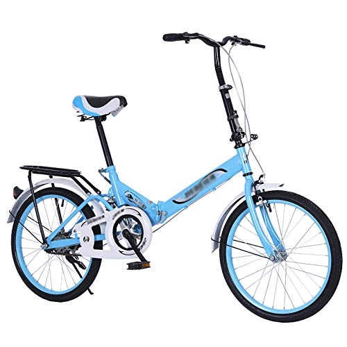 Plegables : CXSMKP Bicicleta Plegable De 20 Pulgadas para Adolescentes Adultos, Mini Bicicleta Plegable Ligera para Estudiante Trabajador De Oficina Urbano, Acero De Alto Carbono Marco Plegable con Freno En V
