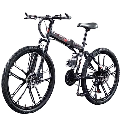 Plegables : DADHI Bicicleta de montaña Todoterreno Plegable, Bicicleta con Doble absorción de Impactos, Cuadro de Acero con Alto Contenido de Carbono, Adecuada para 160~180 cm (Red 30 Speed)