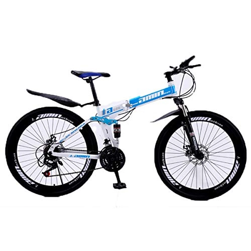 Plegables : Dapang Bicicleta de montaña de 30 velocidades, Marco de Acero, 26 Pulgadas, Ruedas de 3 radios, Doble suspensin, Bicicleta Plegable, 3, 30speeds