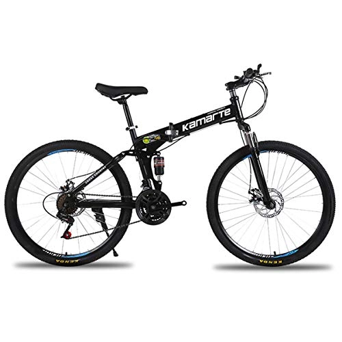 Plegables : Dapang Bicicleta de montaña de Doble suspensin Completa, con Ruedas de 26 Pulgadas / Cuadro de Aluminio con Frenos de Disco, transmisin Shimano de 27 velocidades, 14, 27Speed