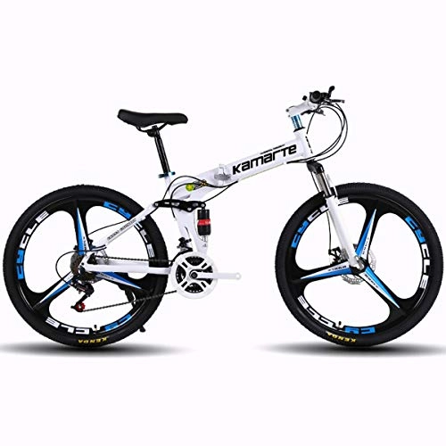 Plegables : Dapang Bicicleta de montaña de Doble suspensión Completa, con Ruedas de 26 Pulgadas / Cuadro de Aluminio con Frenos de Disco, transmisión Shimano de 27 velocidades, 10, 24Speed