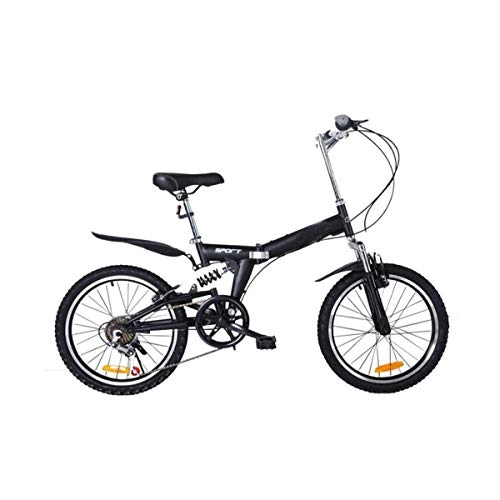 Plegables : Dapang Bicicleta Plegable para Adultos de 20", Bicicleta Hardtail para Sendero, Sendero y Montaas, Negro, Asiento Ajustable con Estructura de Acero, en 4 Colores, Black