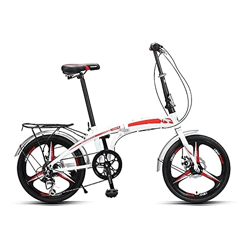 Plegables : DODOBD Bicicleta Plegable de 7 Velocidades 20 Pulgadas, Folding Bicicleta Plegable Cuadro Aluminio Ruedas, Bicicleta Retro de Ciudad para Trabajo Ligero, Adecuado para Adultos