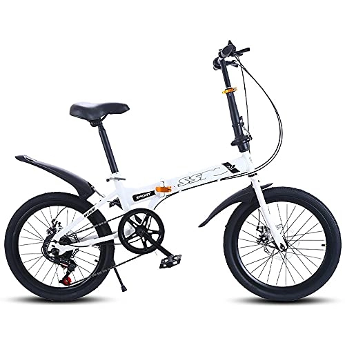 Plegables : DODOBD Bicicleta Plegable, Unisex-Adult 7 velocidades 20 Pulgadas, Estructura de Acero con Alto Contenido de Carbono Adecuado para Adolescentes Estudiante Bicicletas de Ciudad
