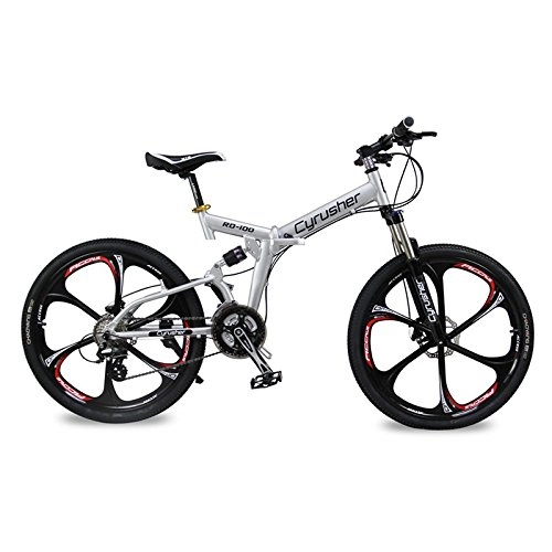 Plegables : Extrbici Marco de suspensión completa y plegable para bicicleta de montaña Shimano M310 ALTUS 24 marchas de 17 pulgadas marco de aluminio MTB bicicleta doble mecánica de frenos de disco