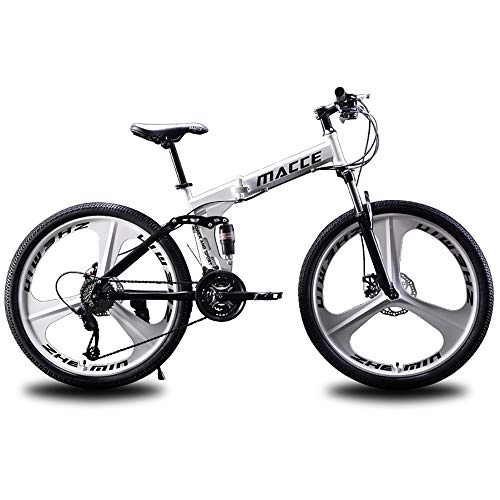 Plegables : FCHJJ Bicicleta De Montaña 24" / 26" Bicicletas De Montaña De Doble Suspensión Completa para Adultos Cuadro De Acero con Alto Contenido De Carbono