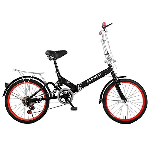 Plegables : GDZFY 20in Fibra De Carbono Bicicleta Plegable para Urban Riding, Compacto Unisex Bicicleta Plegable Urbana, Cambio De 7 Velocidades Suspensión Bike Plegables B 20in