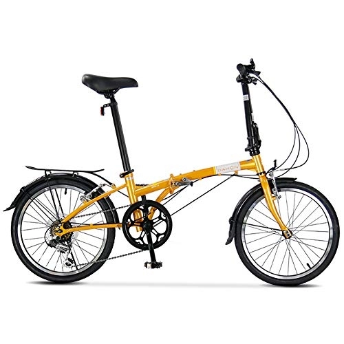 Plegables : GDZFY Cambio De 7 Velocidades Bike Plegables Ligero para Hombres Mujeres, Compacto Bicicleta Urban Commuter, 20in Suspensión Bicicleta Plegable C 20in
