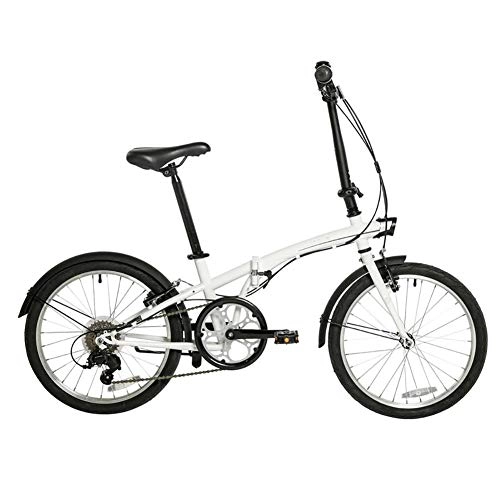 Plegables : GDZFY Compacto Bicicleta Urban Commuter Cambio De 7 Velocidades, Bucle Adulto Estudiante Bicicleta Plegable, Ultra Ligero Suspensión Bicicleta Plegable Urbana C 20in