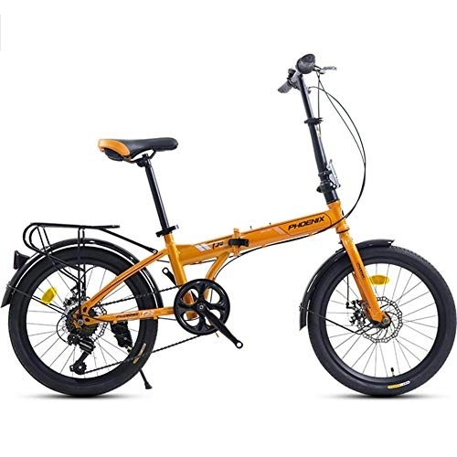 Plegables : GDZFY Ligero Compacto Bike Plegables, -Velocidad Ajustable Bicicleta, Adulto Bicicleta Plegable Urbana 20in, para Estudiantes Trabajadores De Oficina C 20in