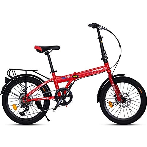 Plegables : GDZFY Ultra Ligero Adulto Bike Plegables Cambio De 7 Velocidades, Bicicleta Plegable 20 En Fibra De Carbono, Mini Compacto Plegable City Bike D 20in