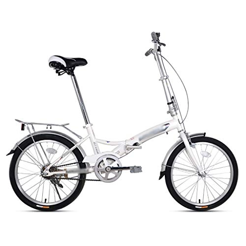 Plegables : GEXIN Bicicleta Plegable portátil, Bicicleta Urbana de 20 Pulgadas para Adolescentes, Marco de Acero de Alto Carbono, Marco Trasero