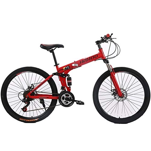 Plegables : GWM Bicicleta Plegable 21 de Velocidad de Bicicletas de montaña Doble absorción de Choque de Bicicleta for Mujer y Hombre de la Bicicleta de la Ciudad del Viajero (Size : S)