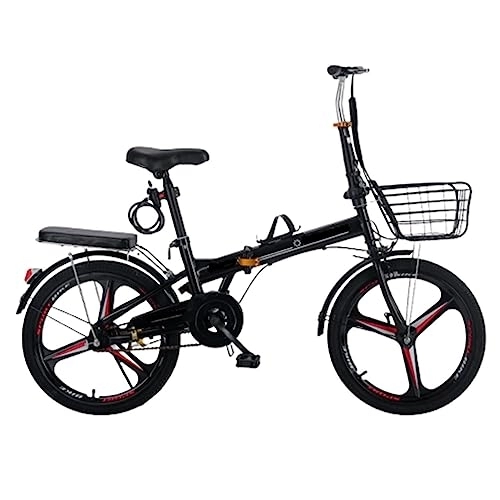Plegables : JAMCHE Bicicleta Plegable para Adultos, Bicicleta Plegable, Bicicleta Plegable Liviana, Bicicleta de Camping Ajustable en Altura de Acero al Carbono Bicicleta Plegable para Hombres Adultos y Mujeres