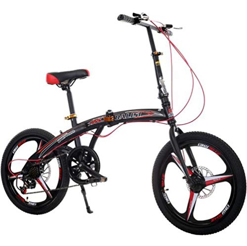 Plegables : JI TA Bikes Montaña Mountainbike 20" Btt, Plegable De Aluminio Bicicleta De Paseo Mujer Bici Plegable Adulto Ligera Unisex Folding Bike, sillin Confort Ajustables, 7 Velocidad, capacida