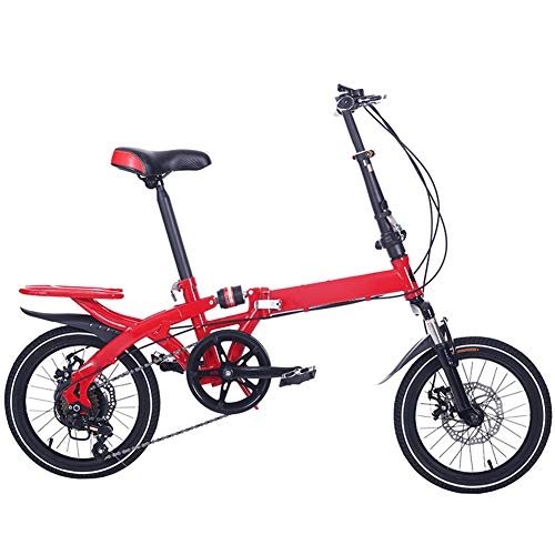 Plegables : JTYX Bicicleta Plegable Hombres y Mujeres Velocidad Variable Absorción de Choque Trabajo Bicicleta Portátil Ligero Mini Bicicleta Plegable para Estudiantes Adultos Niños, 16 Pulgadas