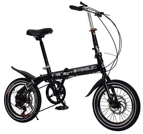 Plegables : Kcolic Bicicleta Plegable 16 Pulgadas, Mini Bicicleta Plegable Ligera para Estudiantes, Marco Acero Al Carbono, Sillín Cómodo, Bicicleta Camping, Bicicleta Ciudad A, 16