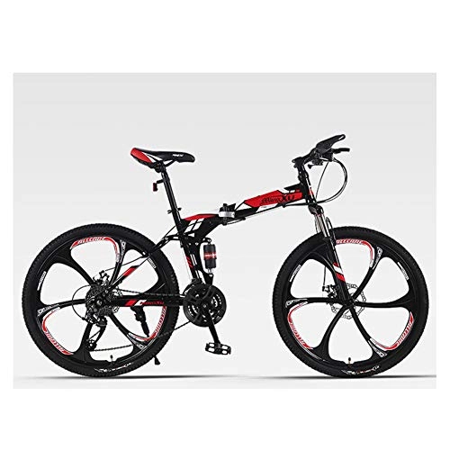 Plegables : KXDLR MTB Alta De Acero Al Carbono De 26 Pulgadas MTB 24 Velocidad Off-Road Velocidad Montaa De Adulto Hombres Y Mujeres De Bicicletas, Rojo