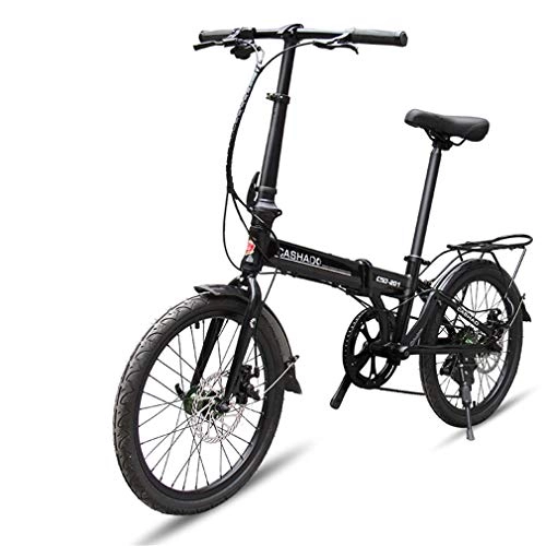 Plegables : LHY RIDING Bicicleta Plegable de 20 Pulgadas Mini Nios y Nias Velocidad Bicicleta de Aluminio Bicicleta de Montaa Adecuada para Altura 150-180 cm, Black, 20inches