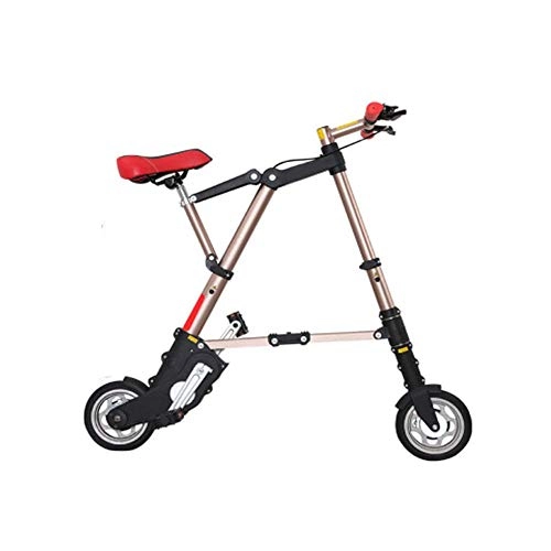 Plegables : LPsweet Bicicleta Plegable, Engranajes Shimano De 9 Velocidades, Cuadro De Aluminio Liviano con Proteccin Antideslizante Y Resistente Al Desgaste para Adultos, Metlico