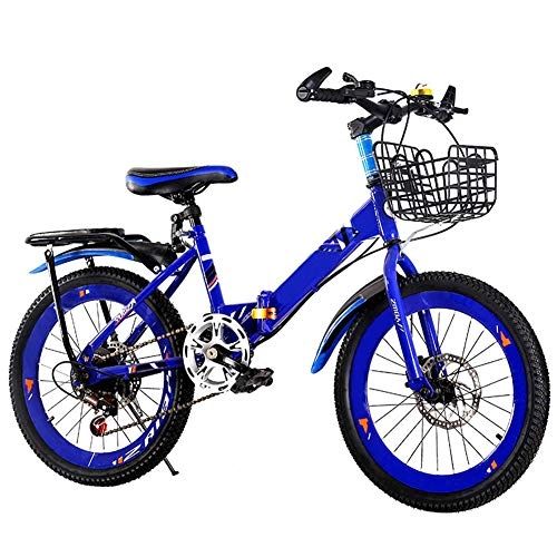 Plegables : LPsweet Bicicleta Plegable para Nios, Bicicleta De Freno De Doble Disco De con Bicicleta De Montaa De Velocidad Plegable Antideslizante Y Resistente Al Desgaste