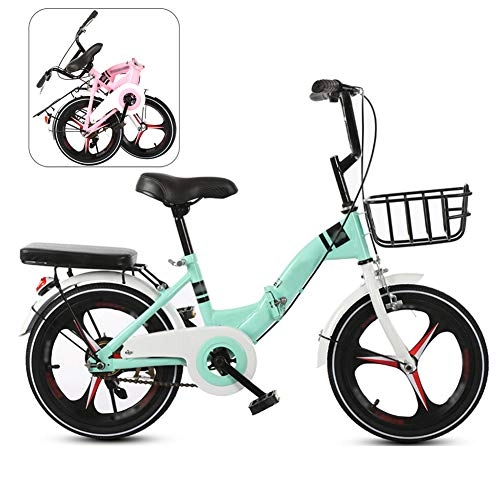 Plegables : Luanda* Bicicleta de Montaña Plegable, 16 Pulgadas Bicicleta Juvenil, Bicicleta Infantil, Bici para Niños y Niñas, Montar al Aire Libre / Verde