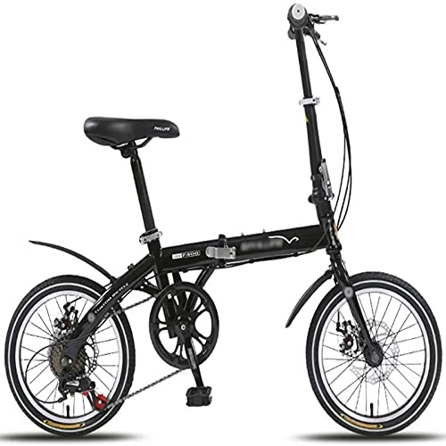 Plegables : NoMI Bike Bicicletas Plegables 16 Pulgadas Bici Ligera 6 Velocidades Doble Freno para Adultos Hombres Mujeres Estudiantes Viajeros Urbanos Ujeres