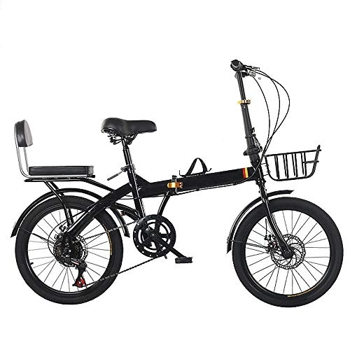Plegables : OFAY Bicicleta Plegable Unisex De 20 Pulgadas Shimano 7 Velocidades Revoshift Rueda Libre Cambio De Marcha Bicicleta Fácil Sin Herramientas Plegable, Negro, 20 Inches B