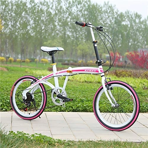 Plegables : PLLXY Bicicleta Plegable para Urban Riding Desplazamientos, 20" Bicicleta Plegable Cambio De 7 Velocidades, Mini Compacto Bicicleta De La Ciudad para Hombres Mujeres F 20in
