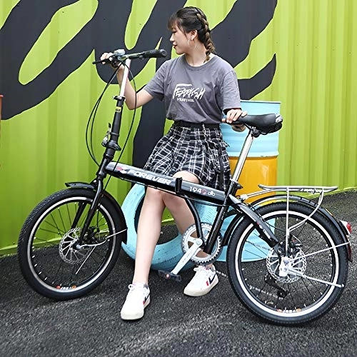 Plegables : PLLXY Portátil Viajero Bicicleta Plegable, Ultra Ligero Adulto Ciudad Bicicleta, Plegable Bicicleta De Montaña Suspensión para Hombres Mujeres C 20in