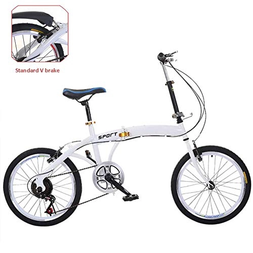 Plegables : Rong-- Bicicleta Plegable para Exteriores Dispositivo De Freno Anti-Neumticos con Doble Amortiguacin El Cuerpo De Aleacin De Aluminio Puede Conducir con Seguridad 20 Pulgadas