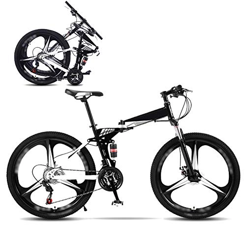 Plegables : ROYWY Bicicleta Adulto, Bicicleta de Montaña Plegable, MTB Bici para Hombre y Mujerc, 24 Pulgadas, 26 Pulgadas, Montar al Aire Libre, 27 Velocidades con Doble Freno Disco / Red / 26