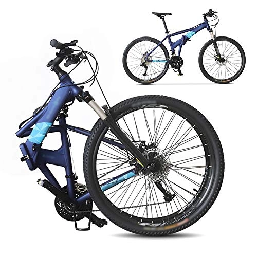 Plegables : ROYWY Bicicleta de Montaña Plegable, 27 Velocidades, Bicicleta Adulto, 26 Pulgadas Bici para Hombre y Mujerc, MTB Profesional con Doble Freno Disco / Blue