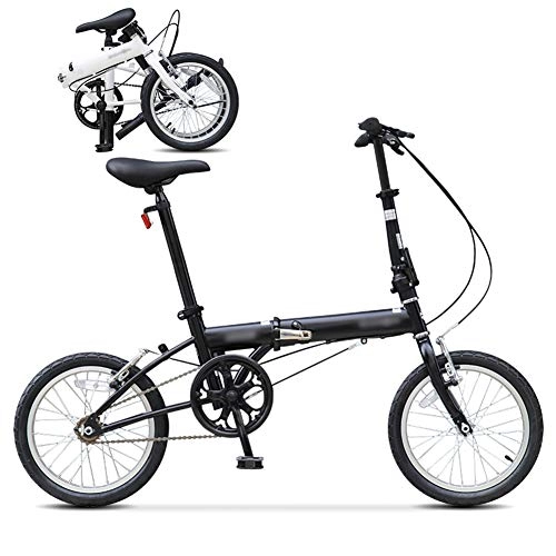 Plegables : ROYWY MTB Bici para Adulto, 16 Pulgadas Bicicleta de Montaña Plegable, Bicicleta Juvenil, Bicicleta Unisex / Negro