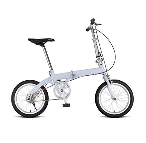 Plegables : SHIN Bicicleta Plegable Unisex Adulto Aluminio Urban Bici Ligera Estudiante Folding City Bike con Rueda De 16 Pulgadas, Manillar Y Sillin Confort Ajustables, Velocidad única, Capacidad 110kg / Bl