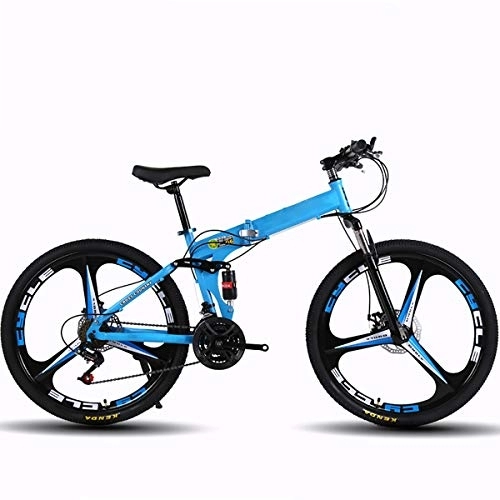 Plegables : STRTG Bicicleta Plegable Montañ, Bicicleta De Alto Carbono Doble Disco De Freno, 24 * 26 Pulgadas21*24 * 27 Velocidades Piñón Libre para Exterior Unisex Adulto
