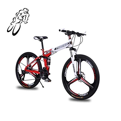 Plegables : STRTG Unisex Adulto Bicicleta de montaña Plegado, Marco De Acero De Alto Carbono, Bicicleta Plegable, 26 Pulgadas 21 Velocidad Montar al Aire Libre