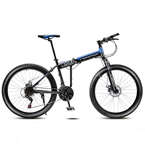 Plegables : TriGold Plegable Bicicleta De Montaña 26 Pulgadas Mujer, Bicicleta De Carretera Frenos De Disco Carbono, 21 Velocidad Bicicleta Suspensión Completa Bicicleta Urbana-Azul