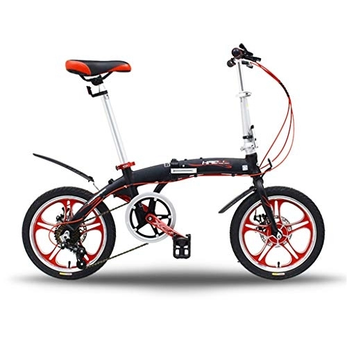 Plegables : TYXTYX Bicicleta de Ciudad Plegable de 16 Pulgadas Bicicleta Plegable portátil Mini Bicicleta Plegable, Capacidad 100kg, Adulto Unisex