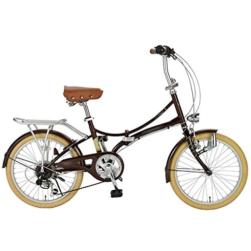 Plegables : TYXTYX Bicicleta Plegable de 20 Pulgadas, 6 velocidades, con portabultos, portátil Boy Adultos y Chica de la Bicicleta de la Bicicleta Infantil, Adulto, Unisex