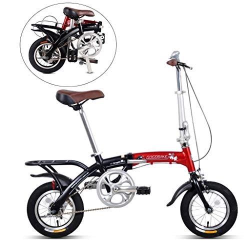 Plegables : TYXTYX Plegable de Bicicletas de 12 Pulgadas portátil Boy Adultos y Chica de la Bicicleta de la Bicicleta Infantil, Marco de Aluminio, Negro