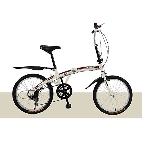 Plegables : TZYY 20in Ajustable Adulto Bicicleta Plegable Urban Commuter, Cambio De 7 Velocidades City Riding Bike Plegables, Ultra-luz Portátil Bicicleta Plegable E 20in