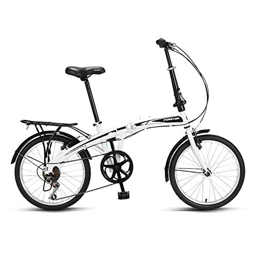 Plegables : TZYY Cambio De 7 Velocidades Ligero Bicicleta Plegable Urbana, Portátil Adulto Bicicleta Plegable Urban Commuter, 20in Anti-resbalón Usar-Resistente Neumático A 20in