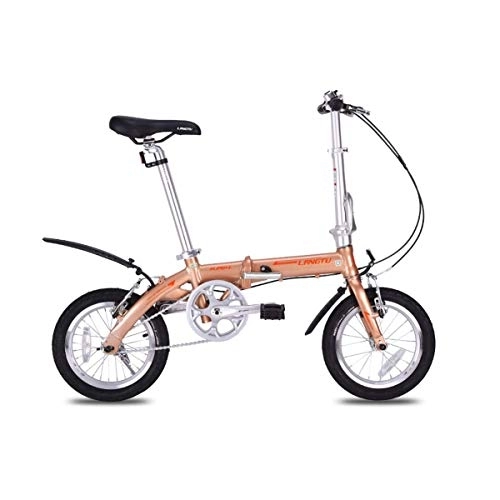 Plegables : WEHOLY Bicicleta Plegable Bicicleta aleación de Aluminio 412 Mini Bicicleta para Adultos, Rosa