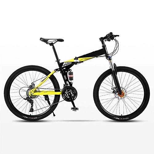 Plegables : WLGQ Bicicleta de montaña Plegable de 26 Pulgadas, Bicicleta de montaña de suspensión Completa, Bicicleta de Freno de Disco de 27 velocidades Bicicleta Plegable para Adolescentes Adultos Unisex e