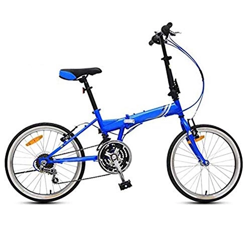 Plegables : WLGQ Bicicleta Urbana compacta, Zoom de 21 velocidades Viajero de 20 Pulgadas Bicicleta Plegable Ligera Absorción de Impactos para Hombres, Mujeres, Bicicleta de Ocio fácilmente Plegable