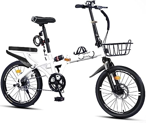 Plegables : WOLWES Bicicleta Plegable Bicicleta Plegable Acero de Alto Carbono Bicicleta de montaña Freno de Disco Bicicletas Plegables Antideslizantes para Adultos / Hombres / Mujeres B, 22in