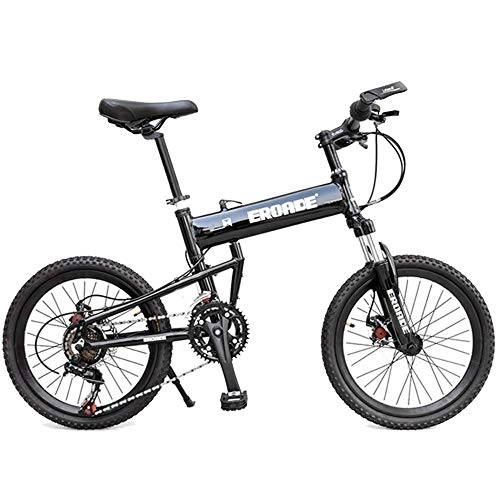 Plegables : WuZhong F Bicicleta de montaña Plegable Aleacin de Aluminio Cambio de Bicicleta para nios Estudiante Juvenil 21 Velocidad 20 Pulgadas