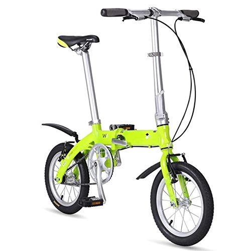 Plegables : WuZhong F Bicicleta Plegable Marco de Aluminio de aviacin Mini Bicicleta porttil Hombres y Mujeres Estudiantes Bicicleta 14 Pulgadas
