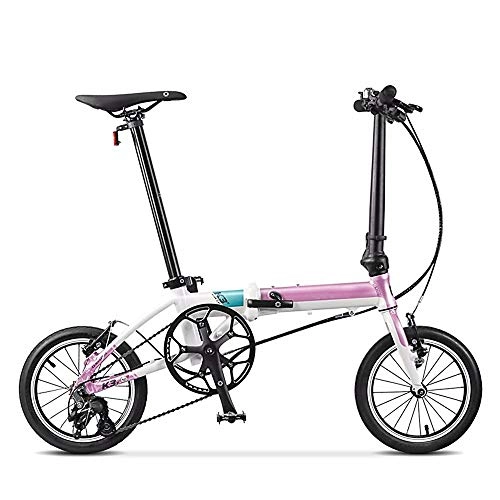 Plegables : X Coche Plegable Pareja Mini Ultraligero Rueda pequeña Bicicleta Plegable Hombres y Mujeres Adultos Bicicleta 14 Pulgadas